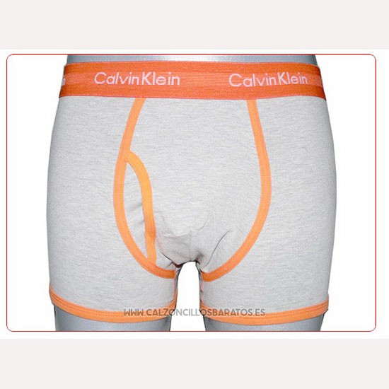 Boxer Calvin Klein Hombre 365 Naranja Gris